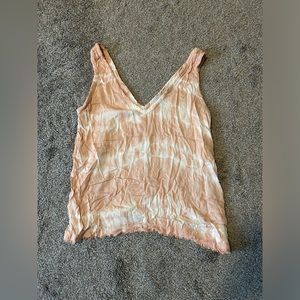 Allison Joy Light Pink Tie Die V-Neck Tank Size XS